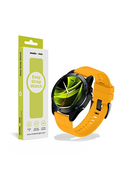 Mobile Origin Curea din silicon Easy Strap QuickFit pentru Garmin 22mm Galbenă