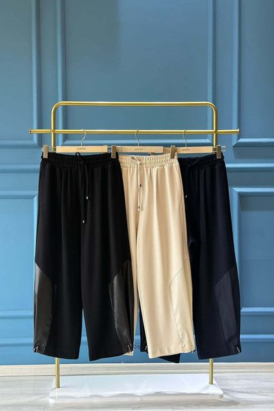 Sentez Women's Pants with Capsule Parachute Detail on the Legs, Navy Blue