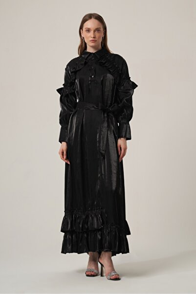 FTZ WOMEN Women's Organza Dress Black 31363