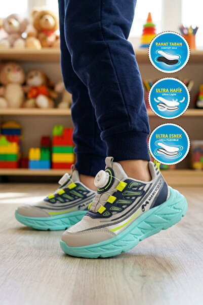 Marco Kids حذاء رياضي للأولاد باللون الرمادي والأزرق الداكن 26Y517 P