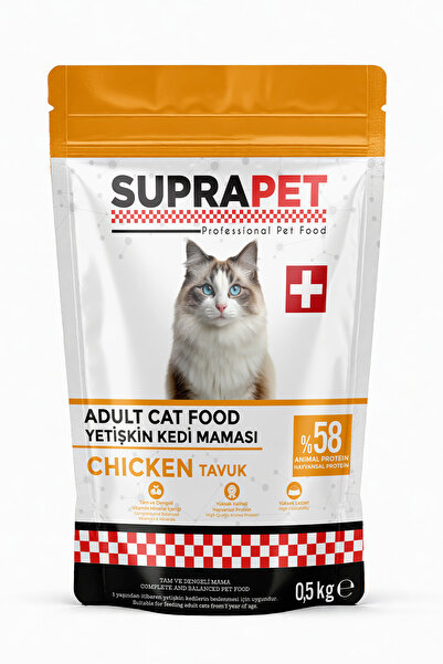 Comprox SUPRAPET 1 Adet Tavuklu Yetişkin Kedi Maması 500 Gr - %58 Hayvansal P...