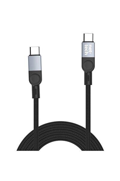 Nettech NT-DC54 100W Manyetik Örgü Type-C to Type-C Hızlı Şarj ve Data Kablos...