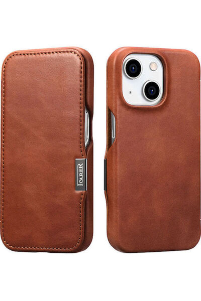 OEM Δερμάτινη Καφέ Θήκη Πορτοφόλι (iPhone 15)