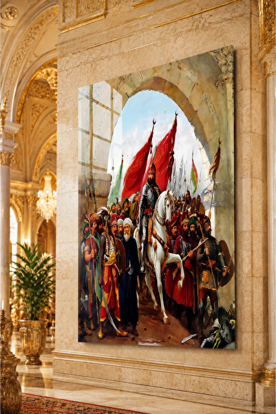 bestablo Fatih Sultan Mehmed İstanbul'un Fethi Cam Tablo | Osmanlı Fetih Sahn...