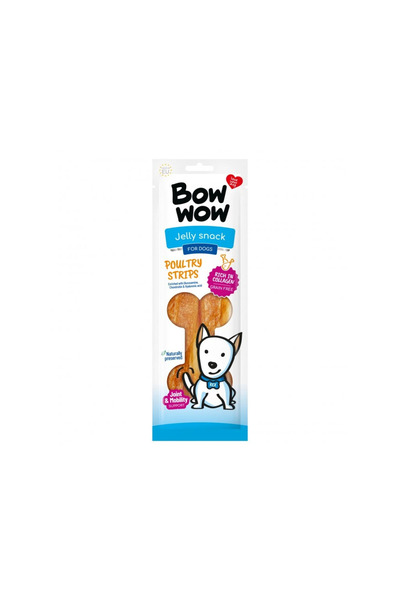 Bow Wow Λιχουδιές σκύλου με λωρίδες κοτόπουλου σε ζελέ για τις αρθρώσεις 60γρ.