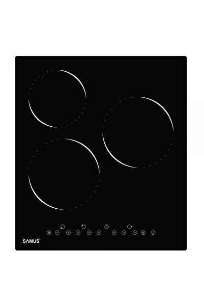 Samus PSVE-43BG2 Plită ceramică neagră de 45 cm, 3 zone de gătit, control tactil