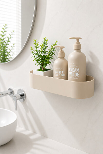 Arvella Studio Wall Shelf Bathroom Organizer Shelf |   No-Drill Mounted Shamp...