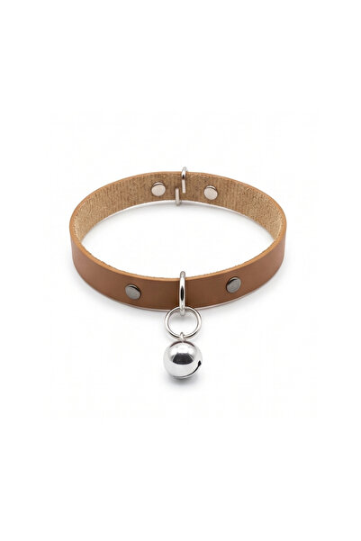 JADDA Handmade Leather Cat Collar with Bell Leather Easy-Release Clip Buckle ...