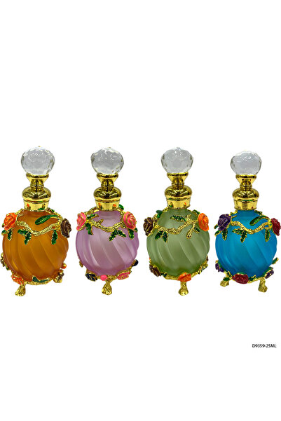 NUJET 4pcs Crystal Perfume Essential Oil Bottle 25ml D9359