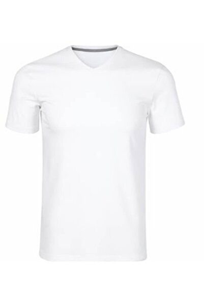 geravian Ανδρικό T-shirt με λαιμόκοψη V Geravian, σε στενή γραμμή, από βαμβάκ...