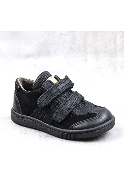 tino Pantofi sport , pentru copii , din piele naturala 3229-NEGRU/5