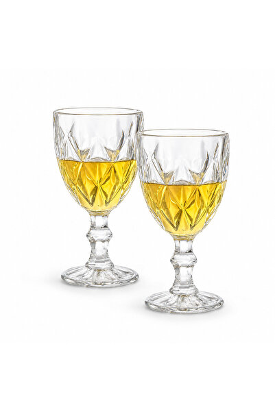 OEM Set 6 pahare de coniac din sticlă 340 ml, model elegant cu picior