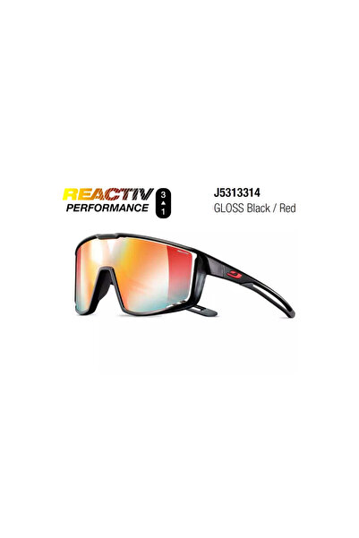 Julbo FURY POLYCARBONATE SPECTRON - أسود/أحمر