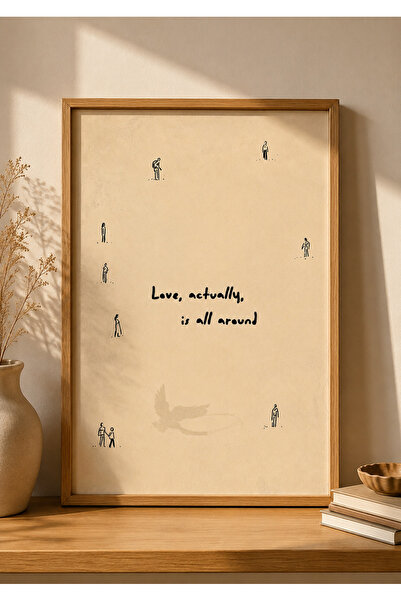 Boho wellness studio Love, Actually Is All Around Minimal Yazı Tasarımlı Ahşa...