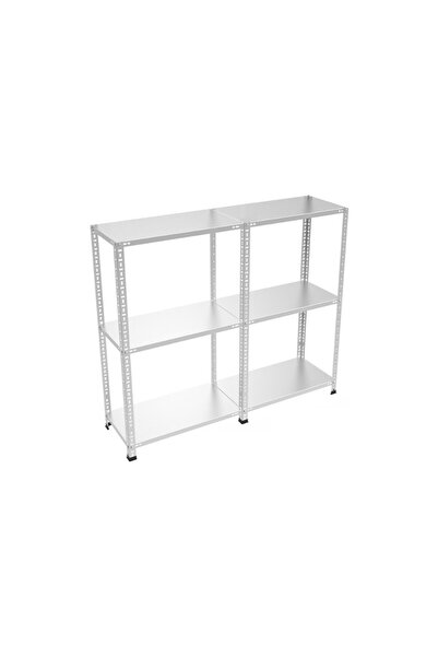 ALANRAF 3 Katlı Duble Galvaniz Çelik Raf - Depo, Arşiv, Kiler, Dosya, Market ...
