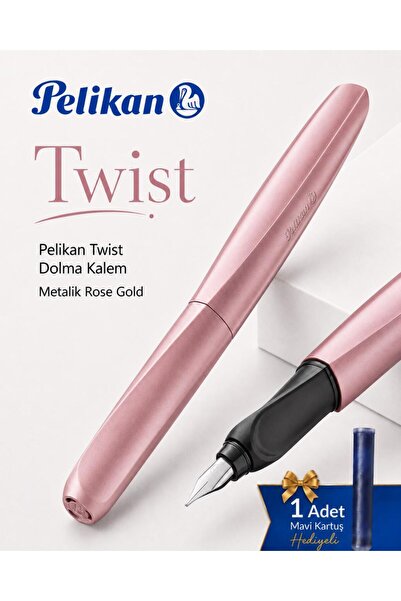 Pelikan Twist Dolma Kalem Metalik Rose-Gold