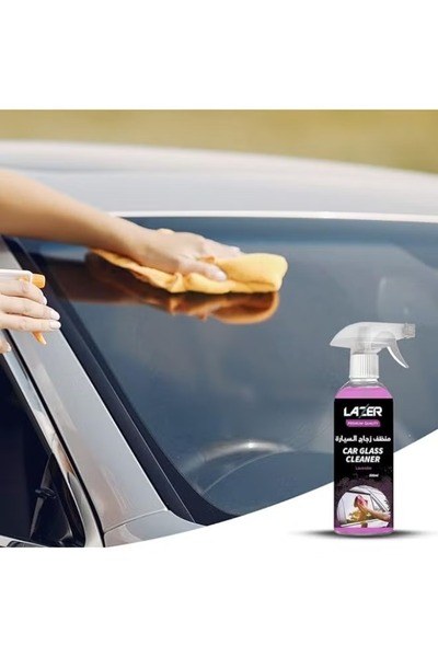 Lazer Car Glass Cleaner Spray 500ml Pack of 2 | Lavender Fragrance | Streak-Free Window Cleaner | Removes Dust, Smudges & Dirt