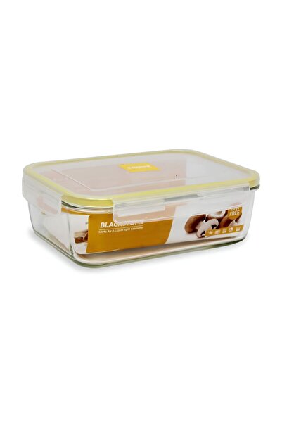 Blackstone Glass Food Storage Container 385ml - Airtight Rectangular Storage ...