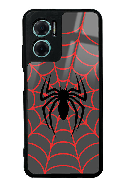 Spoyi Xiaomi Redmi Note 11E Spider Tasarımlı Glossy Telefon Kılıfı