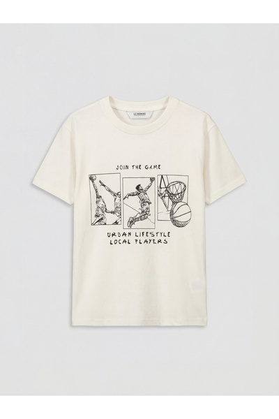 LC Waikiki Tricou de băieți cu guler rotund și imprimeu