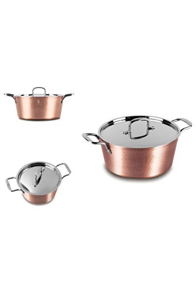 ANGMAD Oală cu capac, 26 cm, aluminiu forjat, capac din oțel inoxidabil, 3 st...