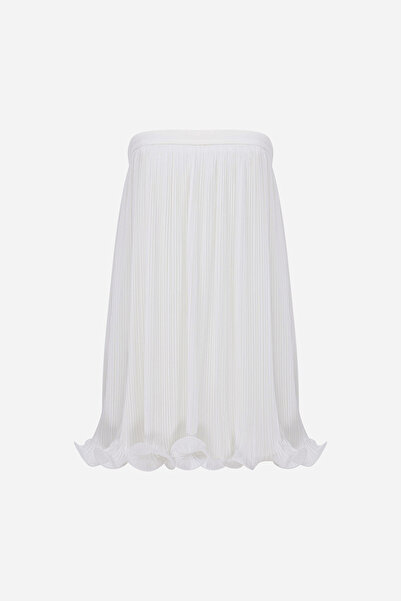 ILA THE BRAND Allure-Strapless Pleated Chiffon Mini Dress