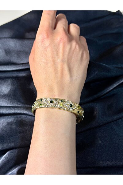XUPING JEWELRY Yeşil taşlı vip kelepçe
