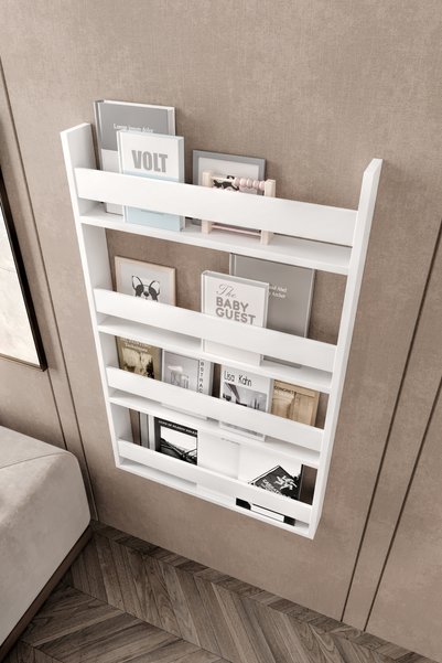 Afilli Montessori Çocuk Odası Kitaplığı Mdf Kitaplık 10x74x120 cm