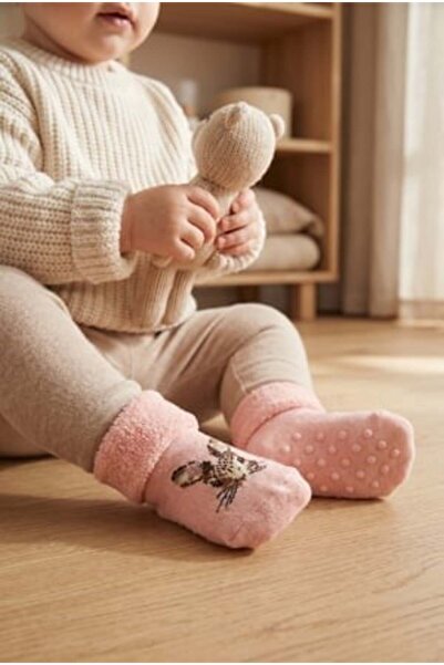 Katia&Bony Baby Patterned Towel Socks Pink