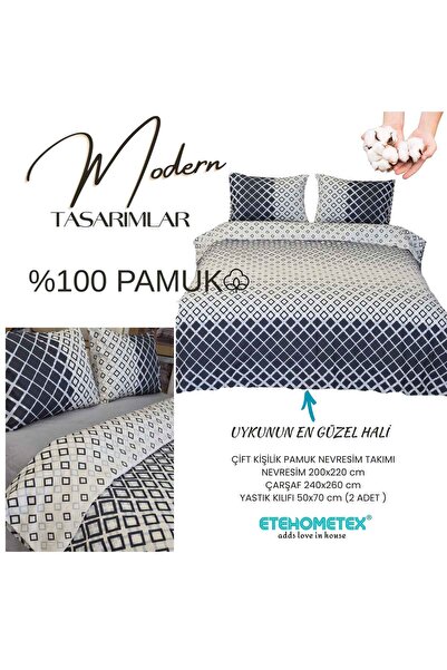 ETE HOMETEX Etehometex 100% Cotton Duvet Cover Set Double Size
