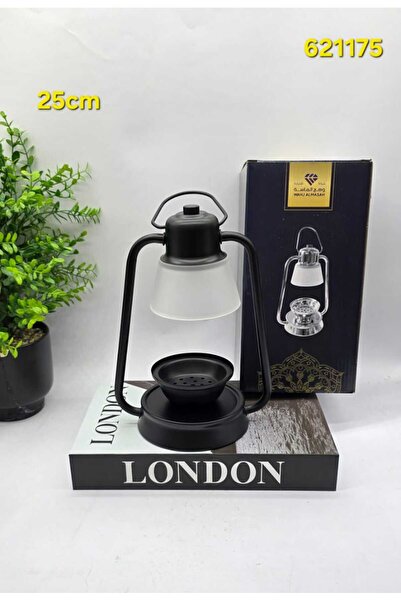 WAHJ ALMASAH Luxury Ramadan Lantern Incense Burner Black Color with Frosting ...