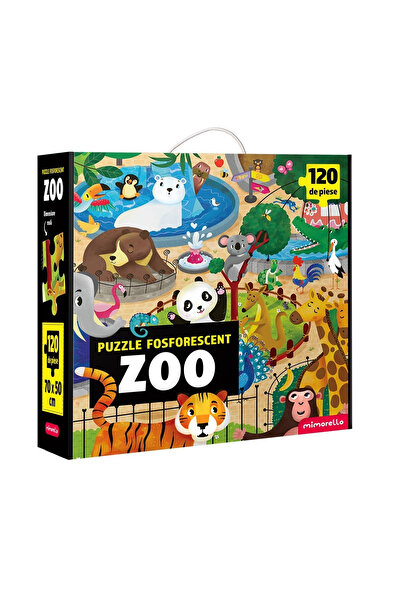 Mimorello Puzzle fosforescent cu tematică zoo, - Editura