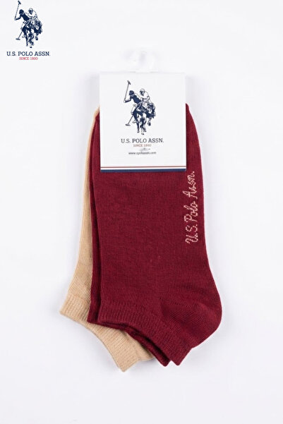 U.S. Polo Assn. Pachet de 2 ciorapi de damă din bumbac simplu