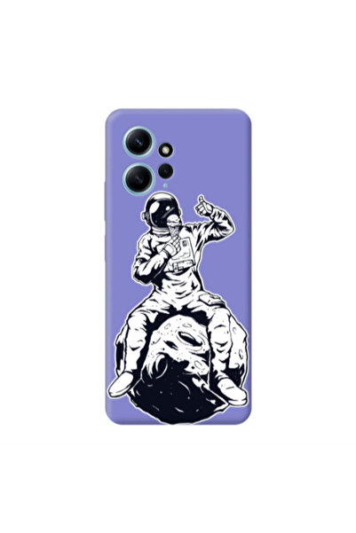 Other Xiaomi Redmi Note 12 4G ice cream in space Purple Colored Silicone TPU ...