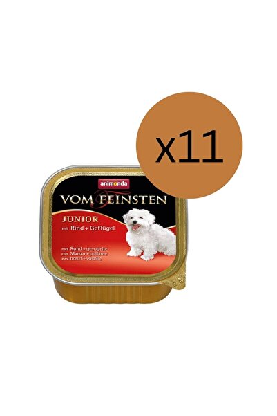 Animonda Hrană umedă pentru câini Vom Feinsten, Junior Vită și Pasăre, 11 buc...