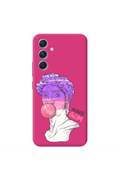 Other Samsung A54 Pin Bubble Fuchsia Colored Silicone TPU Θήκη