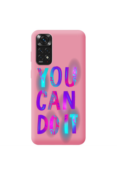 Other Xiaomi Redmi Note 11 4G You Can Doit Pink Colored Silicone TPU Θήκη