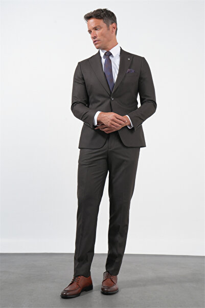 İmza Brown 6 Drop Slim Fit Stretch Suit 1001260169