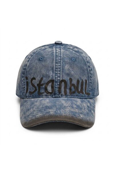 Aware Time Unisex Özle Washed Denim Cap Hat