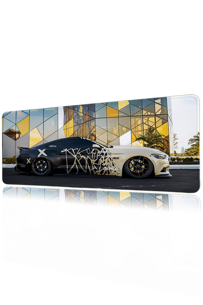 Halura Estetik Araba 40x90 Desenli Dijital Baskılı Oyuncu Mousepad XXL Kaymaz...