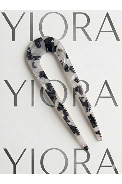 yiora Bone Luxury Acetate French Handmade U Model Bun Hairpin 13-14 cm