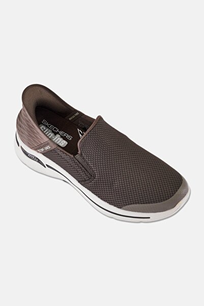 SKECHERS Men Go Walk Arch Fit Slip On Walking Shoes, Taupe