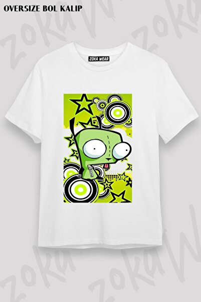ZOKAWEAR Μπλουζάκι Unisex Loose Fit με στάμπα Invader Zim v1