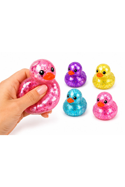 SHOP LIKE A PRO Rățușcă Squishy cu Sclipici, 5 cm, Jucărie Antistres, Culoare...