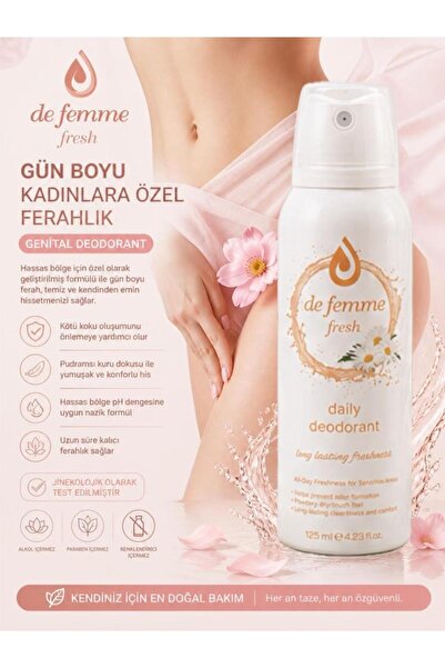 De Femme Fresh Daily İntim Genital Bölge Deodorant 125 Ml