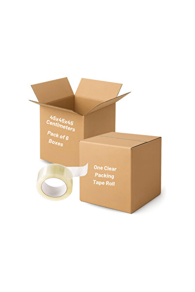 AMSUA Cardboard Moving Boxes Pack of 5, Heavy Duty Corrugated Storage Boxes 4...