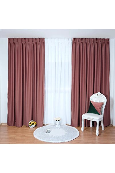 ArasyaHome Draperie Ibiza de Textura Groasa 90% Blackout Rose
