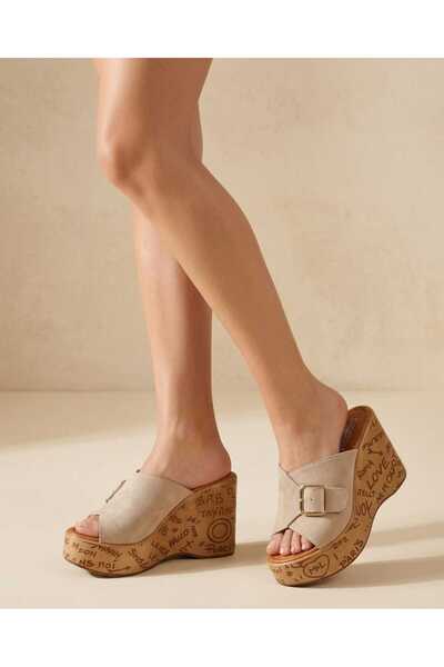 LEYDİ SHOES Mn-07 Women's Slippers with Buckle