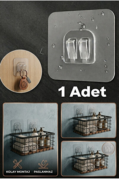 Sowo Home 1 Adet Süper Güçlü Kendinden Yapışkanlı Raf Çerçeve Tutucu Kanca Askı