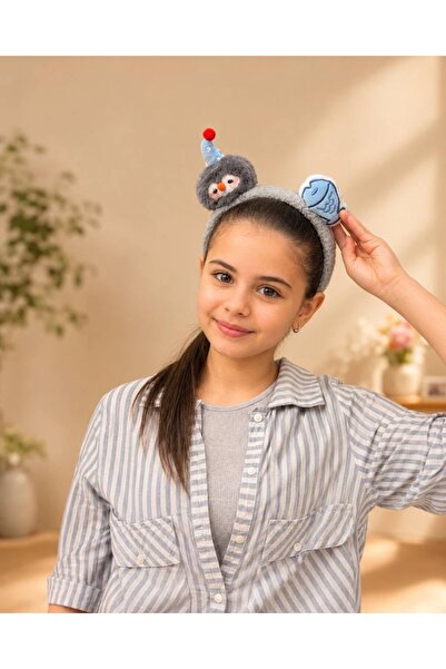 MD Moda Accessories تاج بأشكال قطط وأسماك محشوة